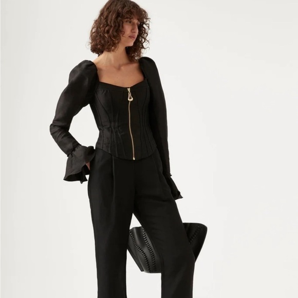 Aje Giselle shoulder puff corset top size: 0 US/ 4 AU - Picture 12 of 16